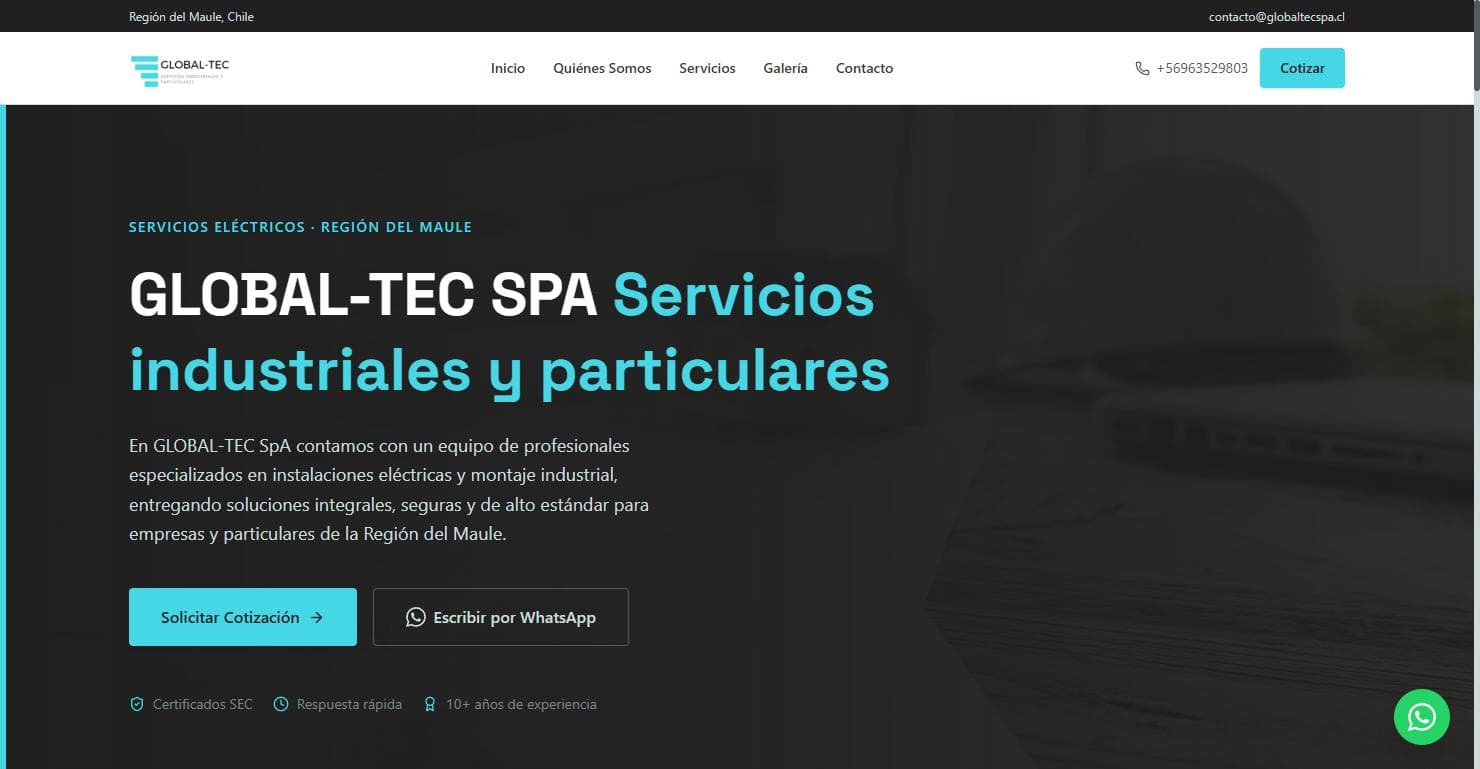 Screenshot de Global-Tec SPA