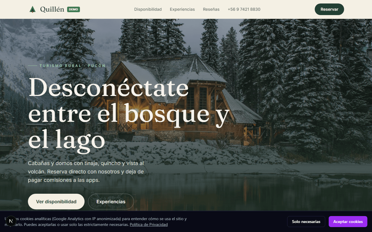 Demo: Cabañas & Turismo