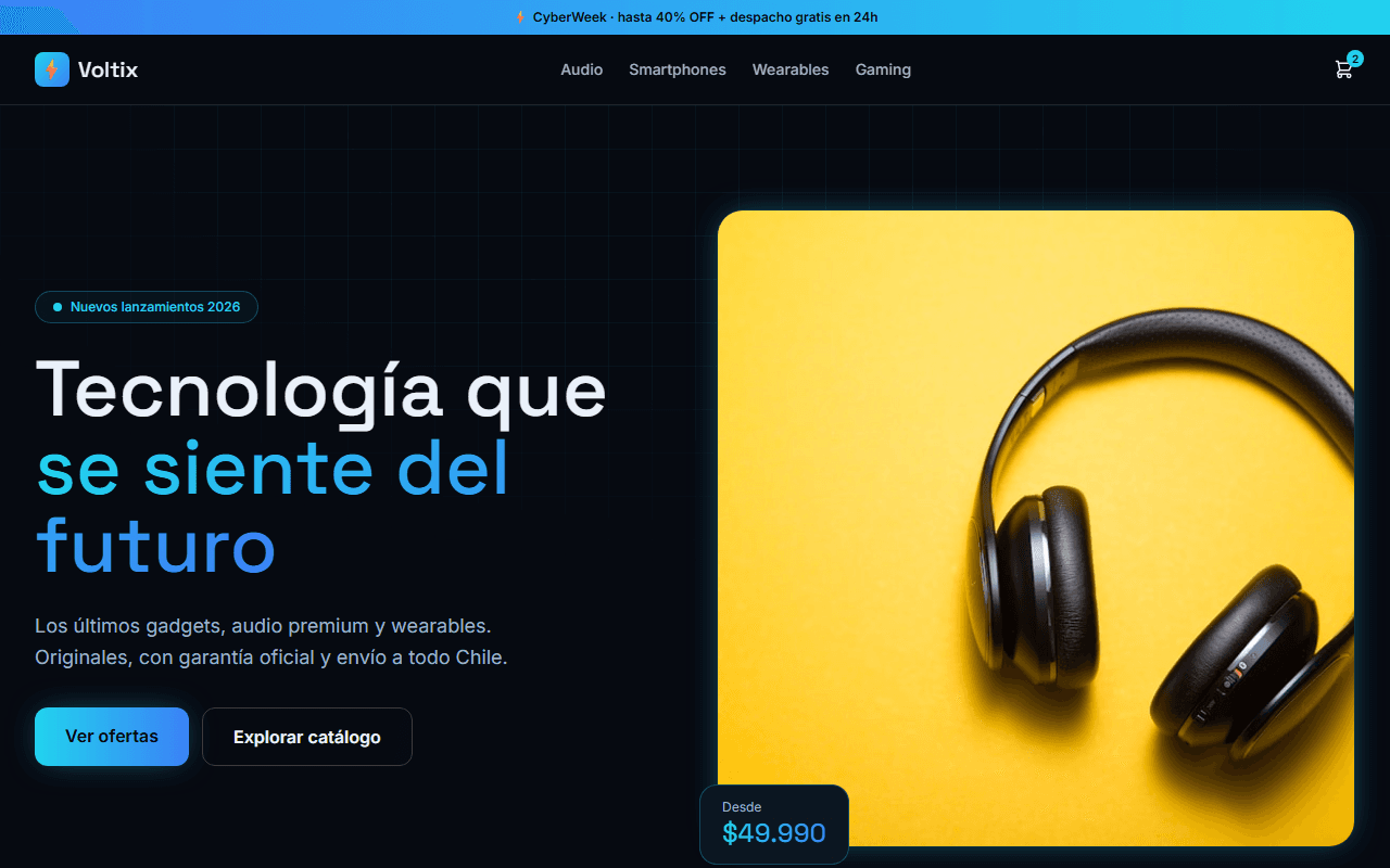 Plantilla web Tech Store