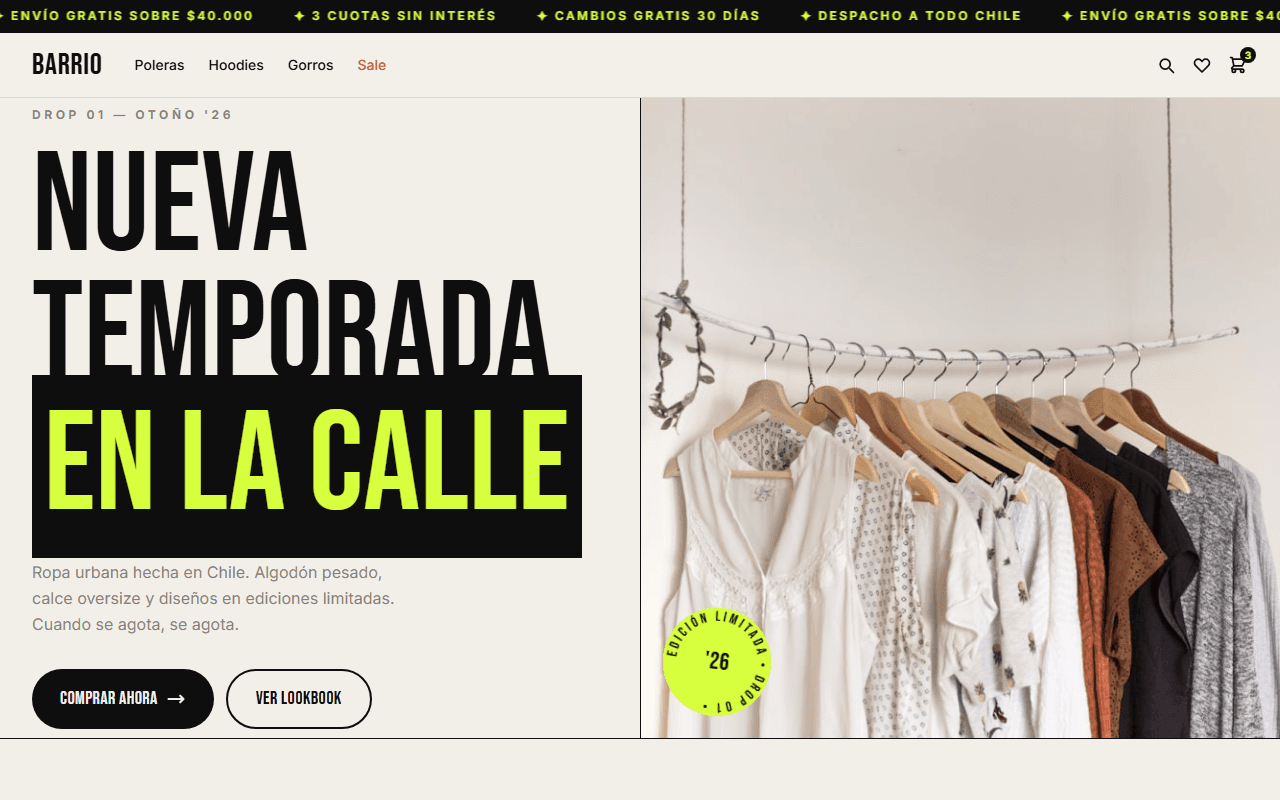 Demo: Tienda de Moda Urbana