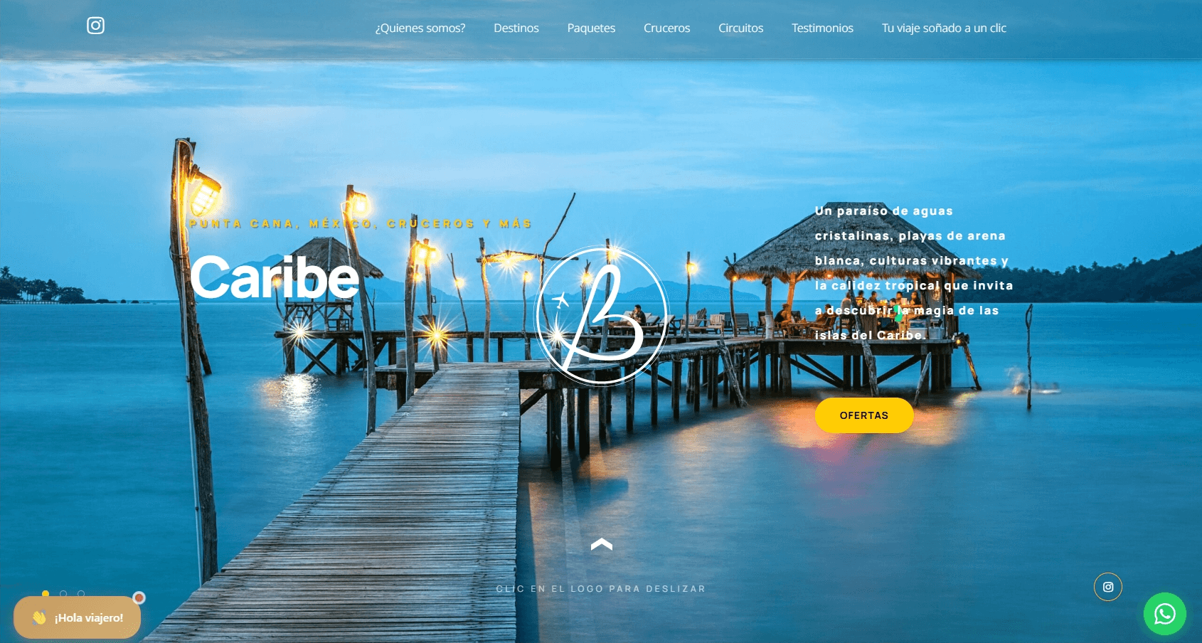 Sitio web de Buddana Travel — Agencia de viajes